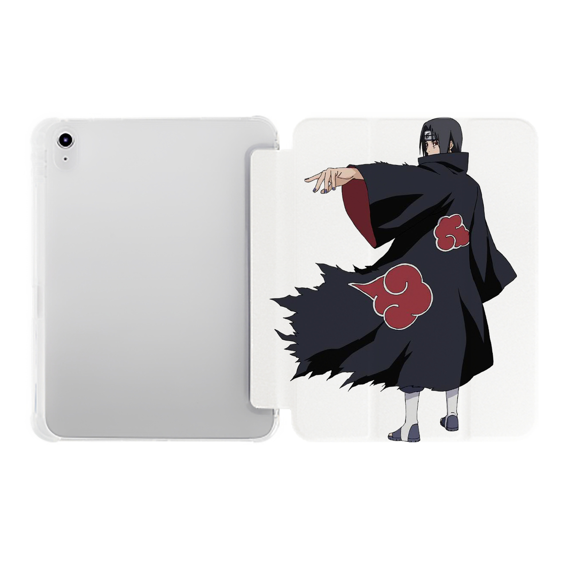 （画像用） NARUTO -ナルト- うちは イタチ Uchiha Itachi IPad ケース ペン収納付き 三つ折りスタンド PUレザー×シリコン 対応機種9.5/10.5/10.9インチ